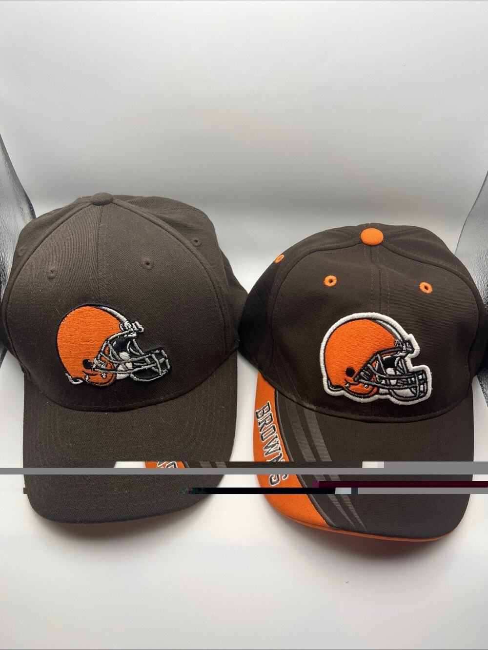 Cleveland Browns Football Ball Cap NFL‎ Team Adjustable Headwear Brown Hat X2
